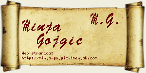 Minja Gojgić vizit kartica